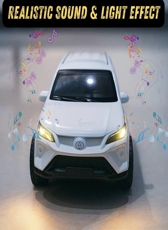 GRAPHENE 1:32 Scale Fortuner Die-Cast Pull Back Car Sturdy Metal Miniature Model Toy Vehicle for Kids Realistic Design with Smooth Action Premium Collectible Fortuner Toy Car (White) - Image 4